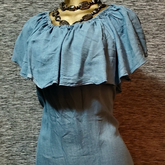 Jean Ruffle Dress - Picture 6 of 9